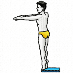 Swimming Embroidery Design 6